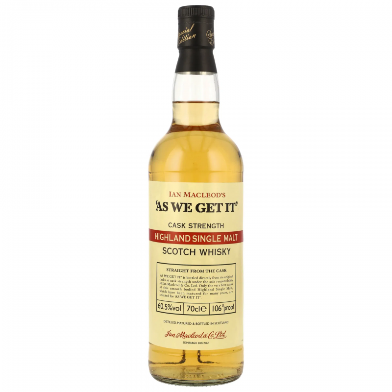 AS WE GET IT Highland Single Malt 8 ans