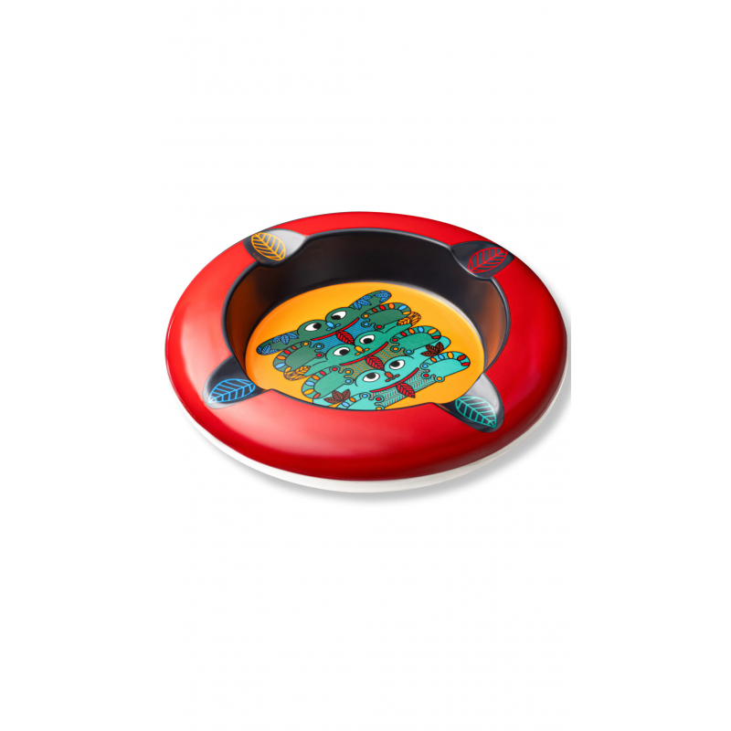 TOTEM Cendrier Maya Rouge "Grenouille guerisseuse" TOTEM Cendrier Maya Rouge "Grenouille guerisseuse"