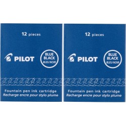 Pilot Namiki  Lot de 24 cartouches d'encre Bleu noir /nuit