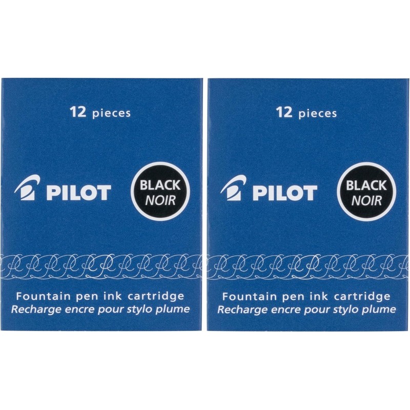 Pilot Namiki Lot de 24 cartouches d'encre Noir Pilot Namiki Lot de 24 cartouches d'encre Noir