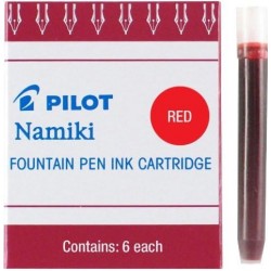 Pilot Namiki  Lot de 6 cartouches d'encre Rouge