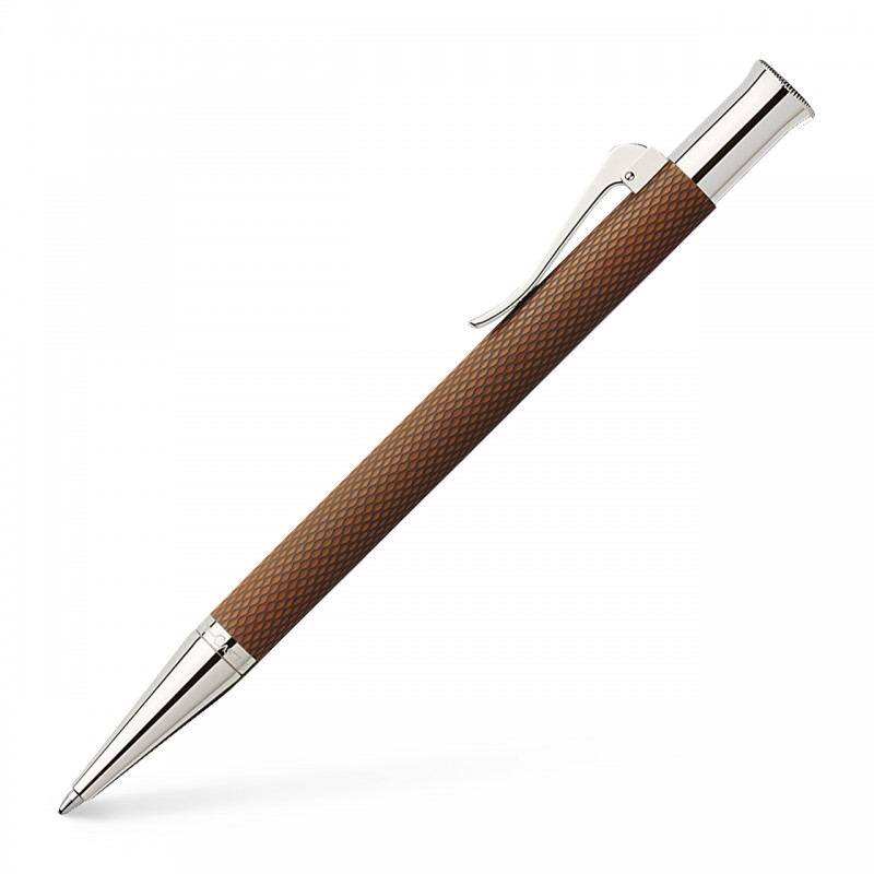Stylo-bille rotatif Guilloché Cognac Faber